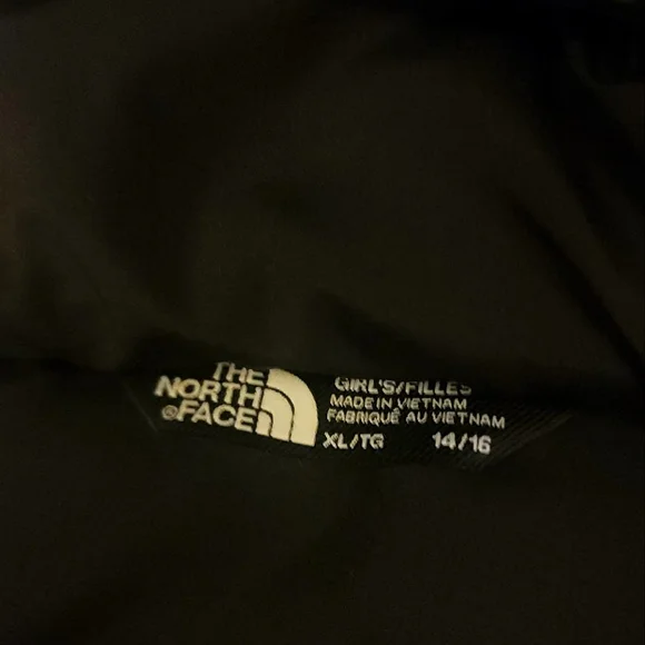 Girl's North Face Puffer Jacket with Hood - Picture 3 of 3